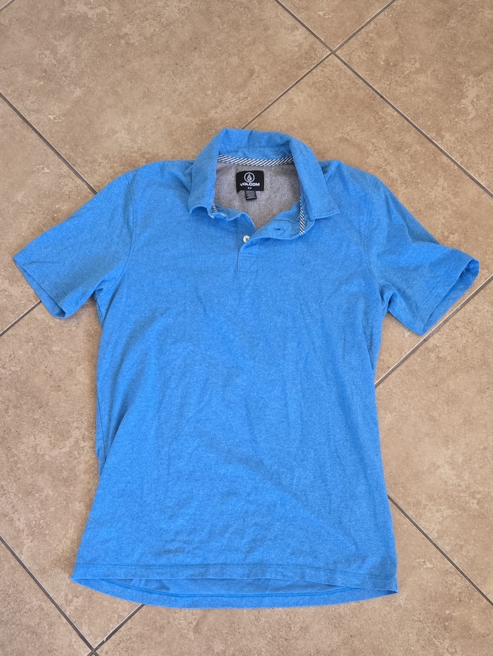 Volcom Men's Heather Sky Blue Polo